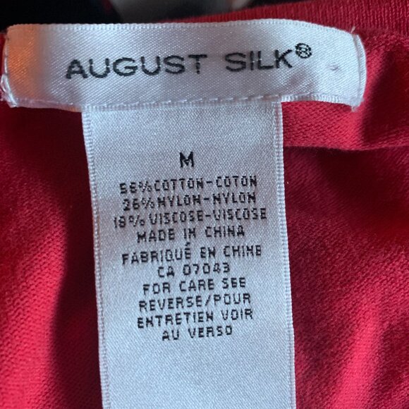 AUGUST SILK - Button Up Cardigan Puffed ruched sleeves - Melon Pink - medium - Picture 8 of 8